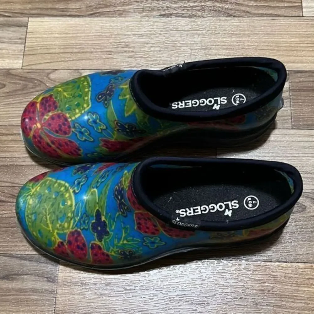 Sloggers Women's Waterproof Rain‎ and Garden Shoe Slip on Midsummer Blue Size 7